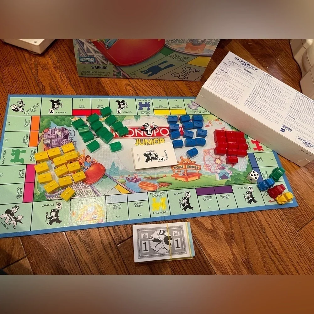 Monopoly Rollercoaster Junior Board Game by Hasbro 1999